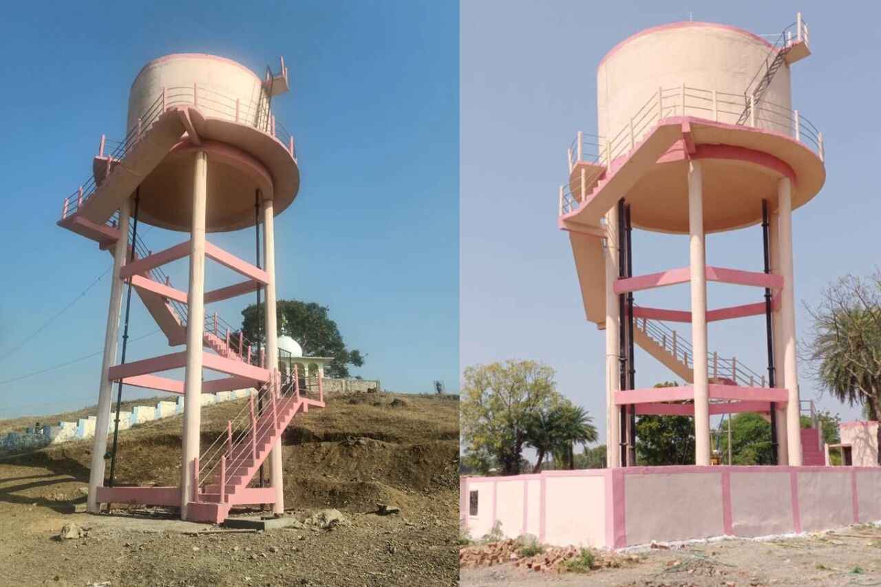 Construction OF overhead water tank by SB Singh Group