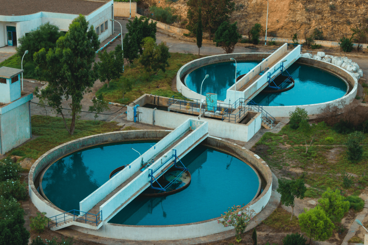 View of a water treatment plant managed by SB Singh Group.